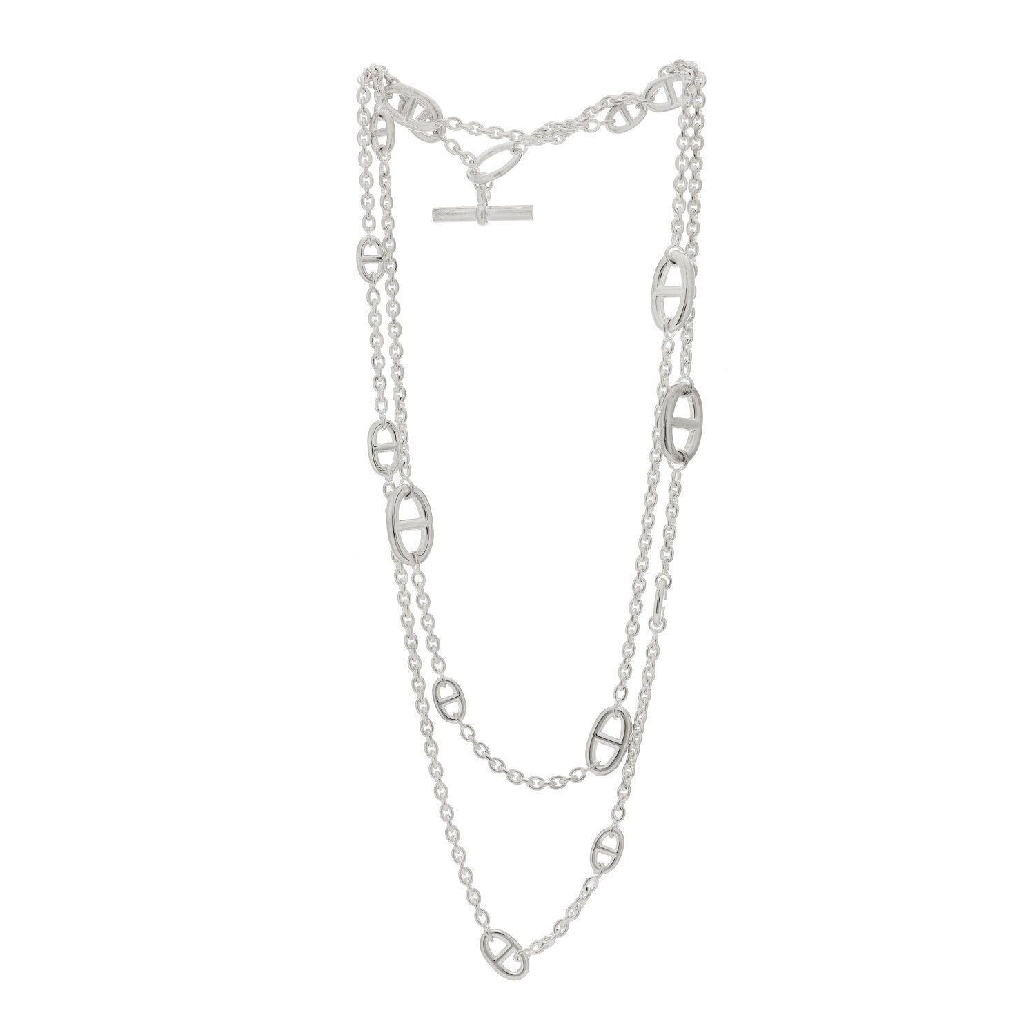 Hermes Sterling Silver Farandole Necklace 120 3 of 6