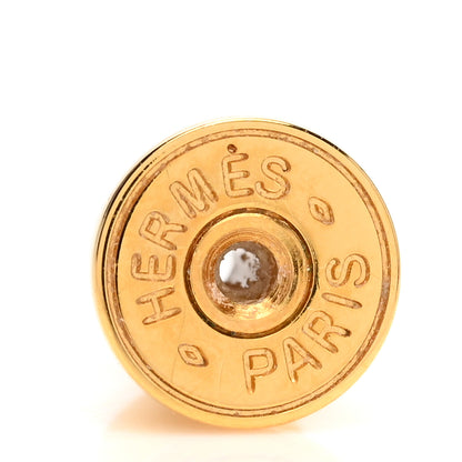 Hermes Gold Lacquered Mini Pop H Earrings White 4 of 6