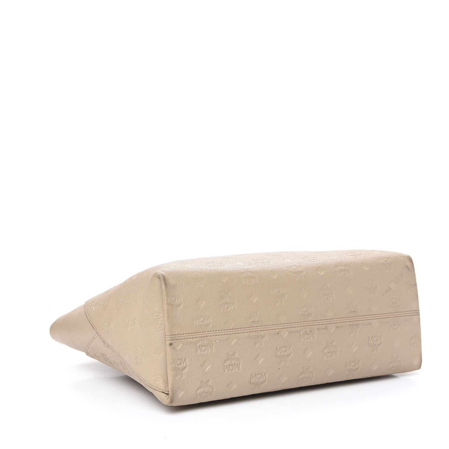 Calfskin Ottomar Monogram Medium Klara Top Zip Tote New Beige