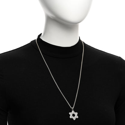 David Yurman Sterling Silver Diamond Star of David Pendant Necklace 2 of 5