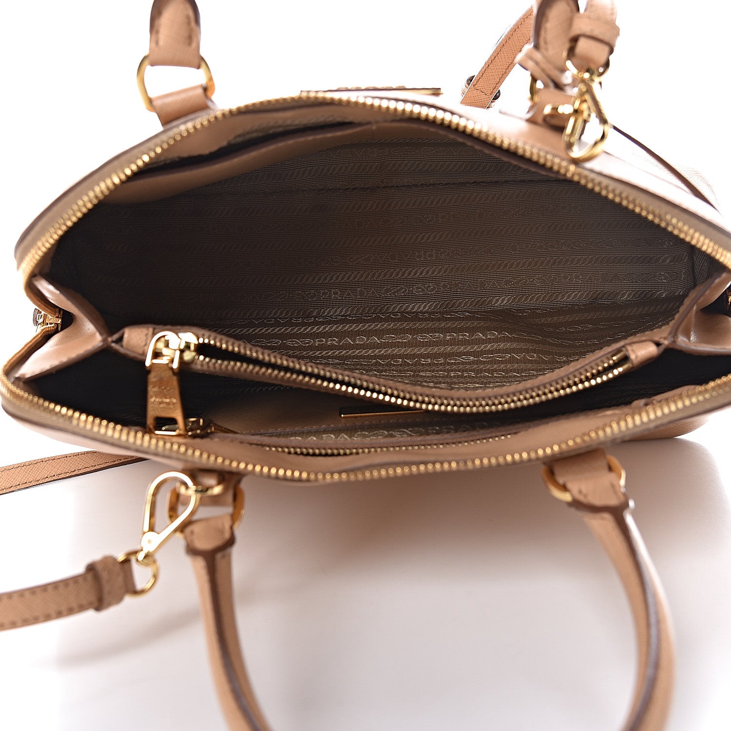 Prada Saffiano Lux Medium Promenade Tote Noisette 5 of 19