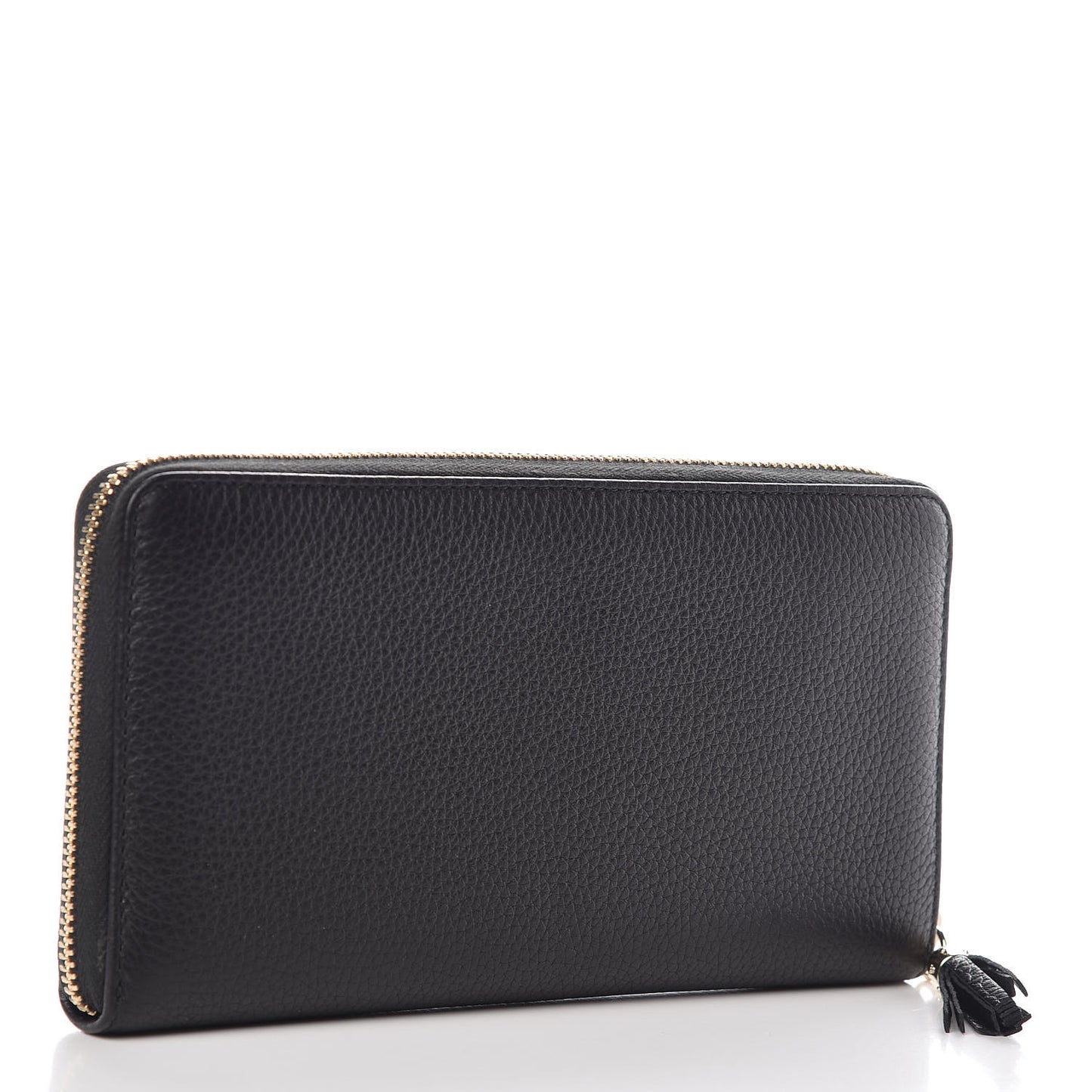 Calfskin Soho Zip Around Wallet Black