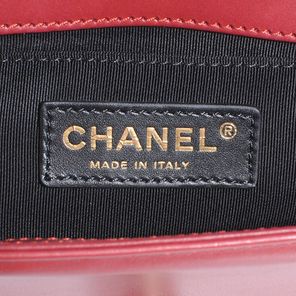 Chanel Glazed Calfskin Small Boy Flap Red 6 of 7