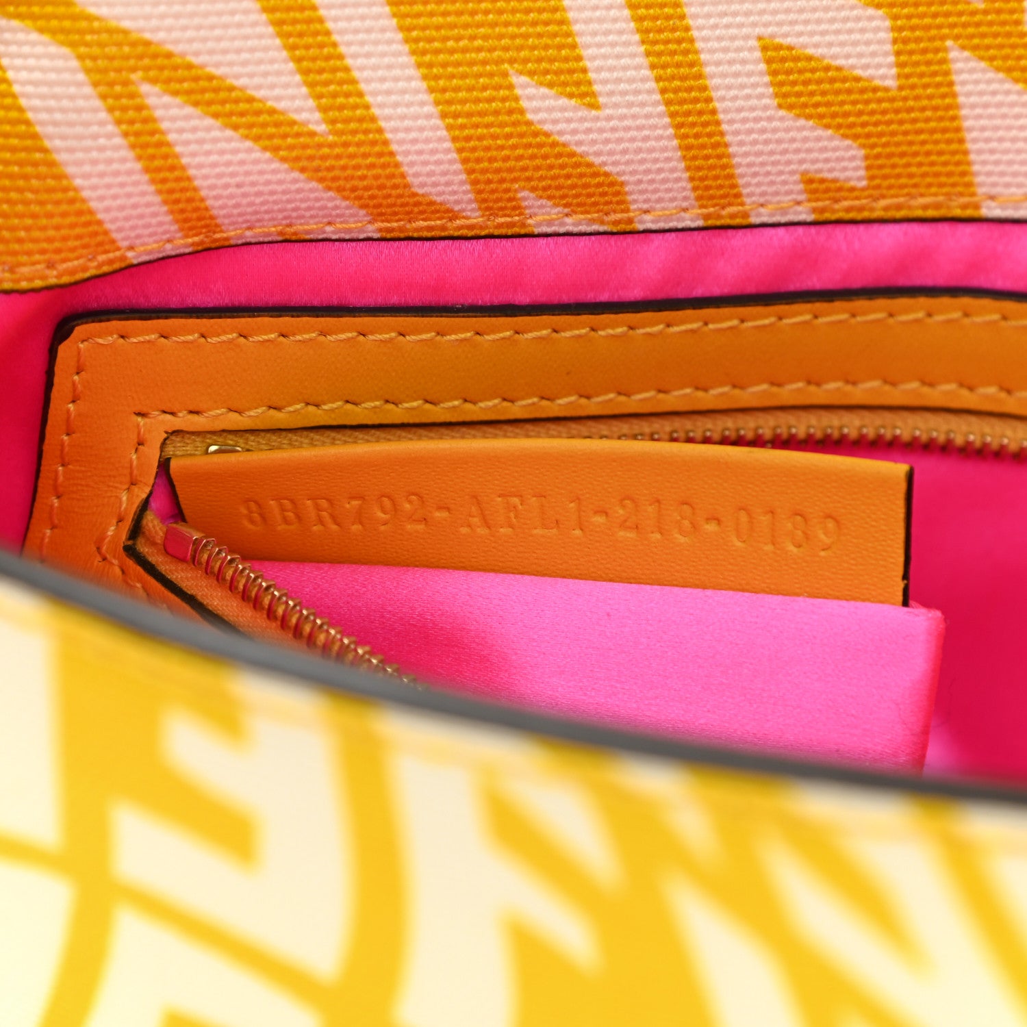 Fendi X SARAH COLEMAN Glazed Canvas Vitello King FF Vertigo Baguette 1997 Mimosa White 7 of 11