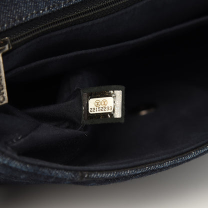 Chanel Denim Embroidered Medium Perfume Bottle Flap Blue 7 of 12