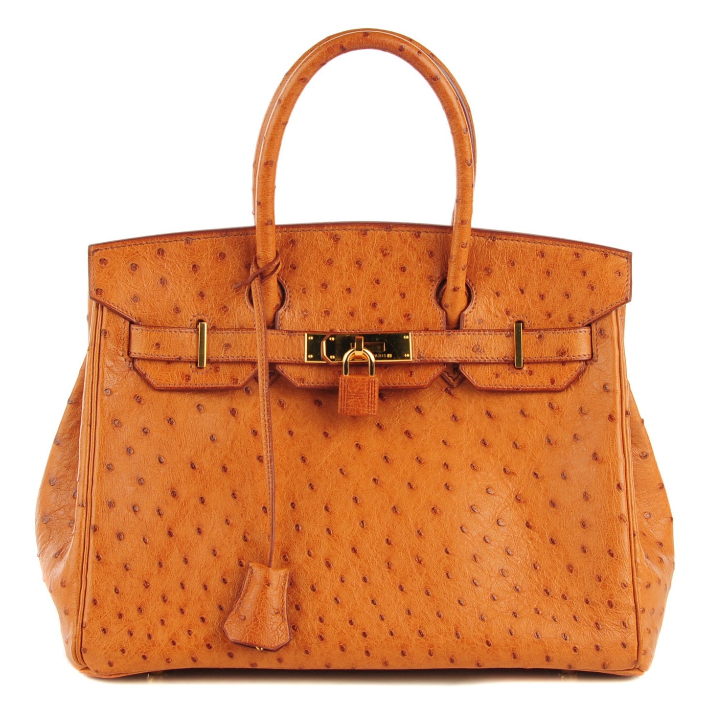 Ostrich Birkin 30 Gold