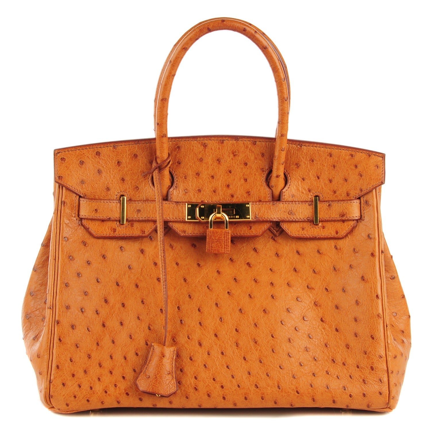 Hermes Ostrich Birkin 30 Gold 1 of 17