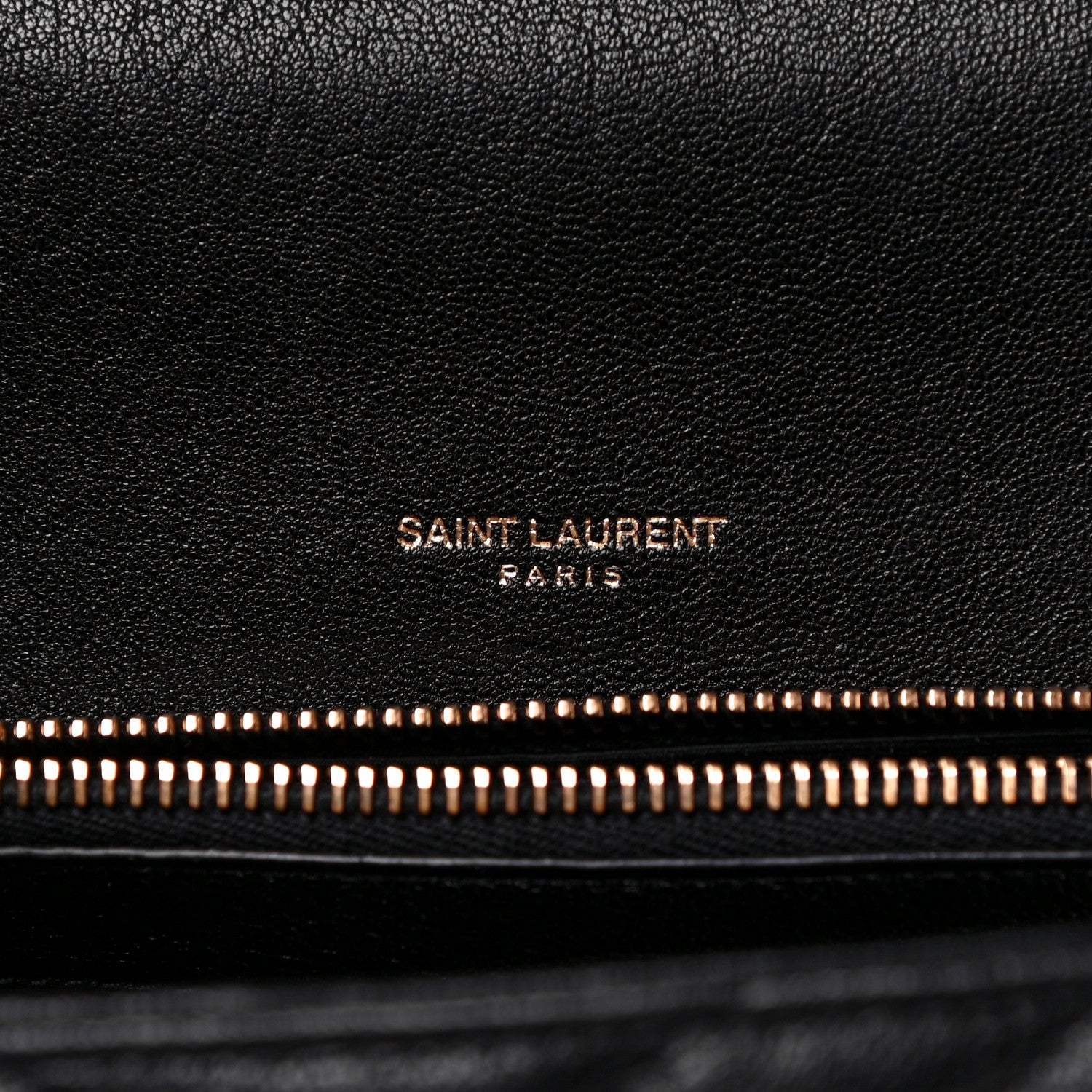 Saint Laurent Sheepskin Matelasse Chevron Monogram Large College Satchel Black 5 of 9