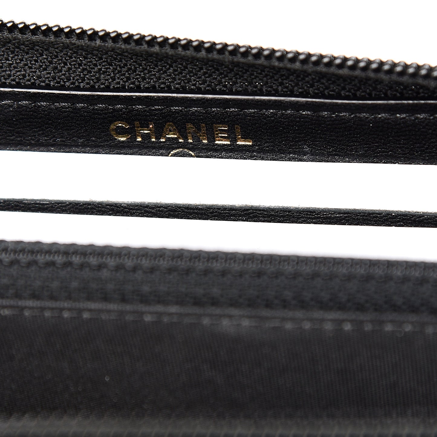 Glazed Calfskin Quilted Small Boy Zip Around Wallet Black