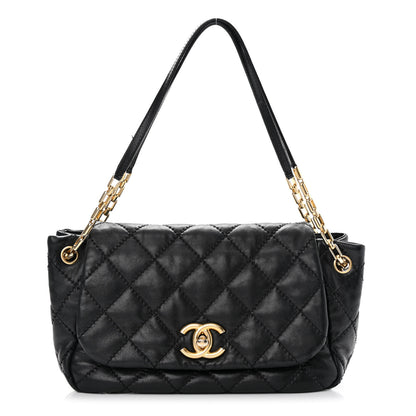 Chanel Calfskin Quilted Retro Chain Flap Black 1 of 21
