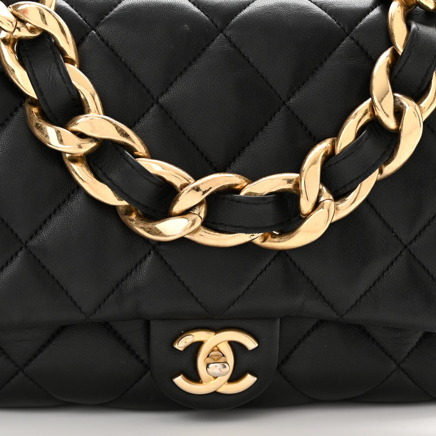 Chanel Lambskin Quilted Large CC Funky Town Flap Black 9 of 14