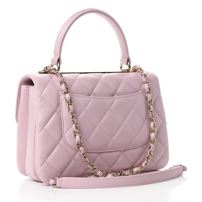 Chanel Lambskin Quilted Small Trendy CC Flap Dual Handle Bag Light Pink 3 of 11
