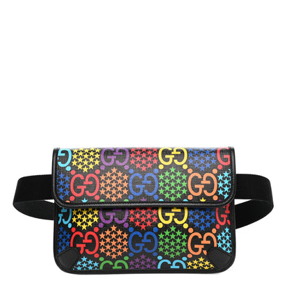 Gucci GG Supreme Monogram Psychedelic Slim Belt Bag Black 1 of 10