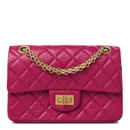 Chanel Aged Calfskin Quilted 2.55 Reissue Mini Flap Fuchsia 1 of 11