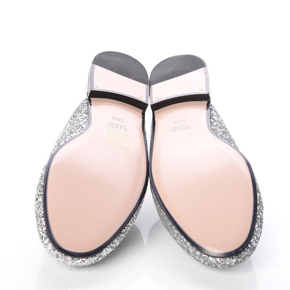 Gucci Glitter Princetown Slippers 36.5 Silver 7 of 9
