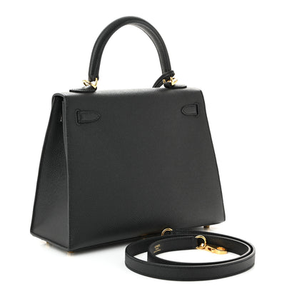 Hermes Epsom Kelly Sellier 25 Black 3 of 11
