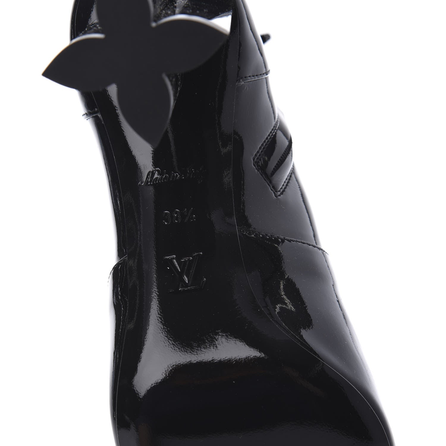 Louis Vuitton Patent Silhouette Ankle Boots 38.5 Black 6 of 8