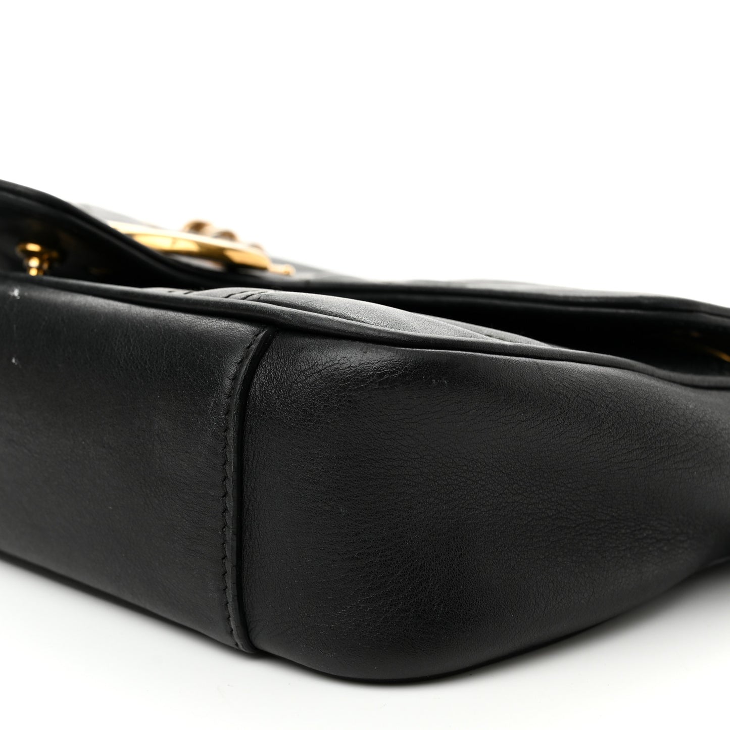 Calfskin Matelasse Small GG Marmont Shoulder Bag Black