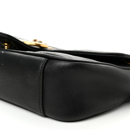 Gucci Calfskin Matelasse Small GG Marmont Shoulder Bag Black 9 of 10