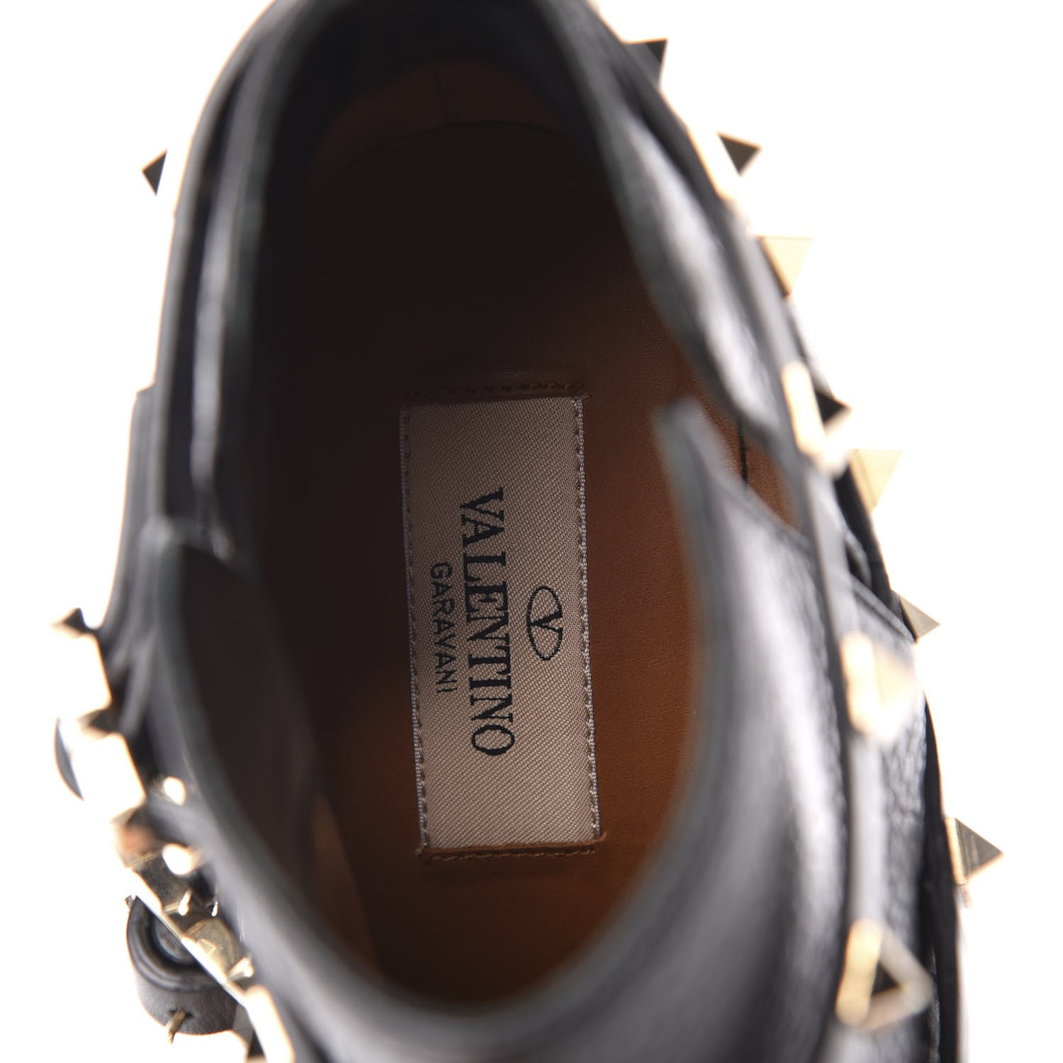 Valentino Garavani Pebbled Calfskin Rockstud Double Buckle 100mm Ankle Boots 38.5 Black 8 of 9
