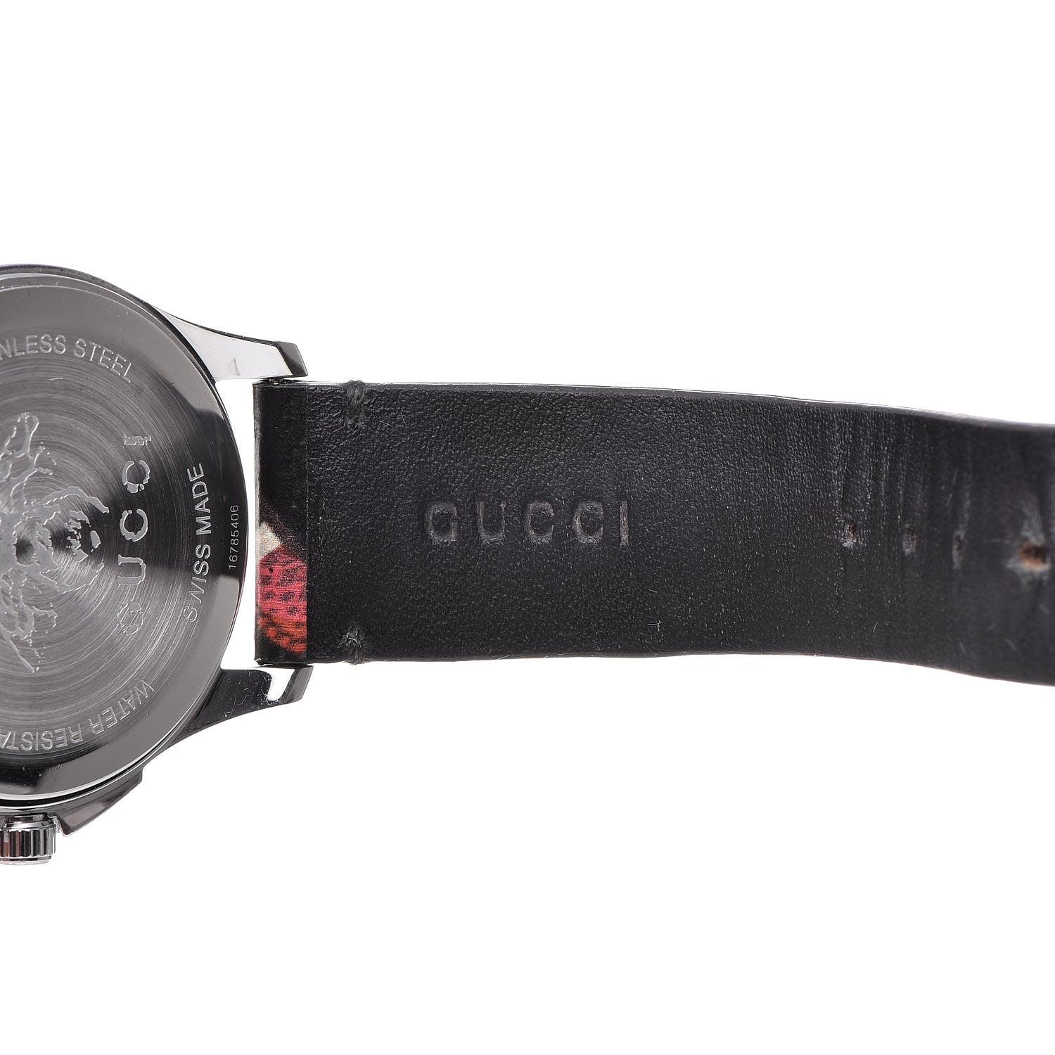 Gucci Stainless Steel Calfskin 38mm Le Marche Des Merveilles Snake Quartz Watch Black 8 of 11