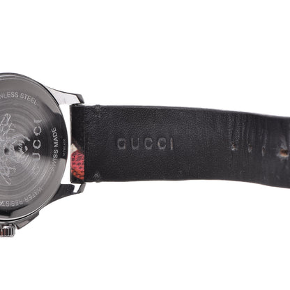 Gucci Stainless Steel Calfskin 38mm Le Marche Des Merveilles Snake Quartz Watch Black 8 of 11