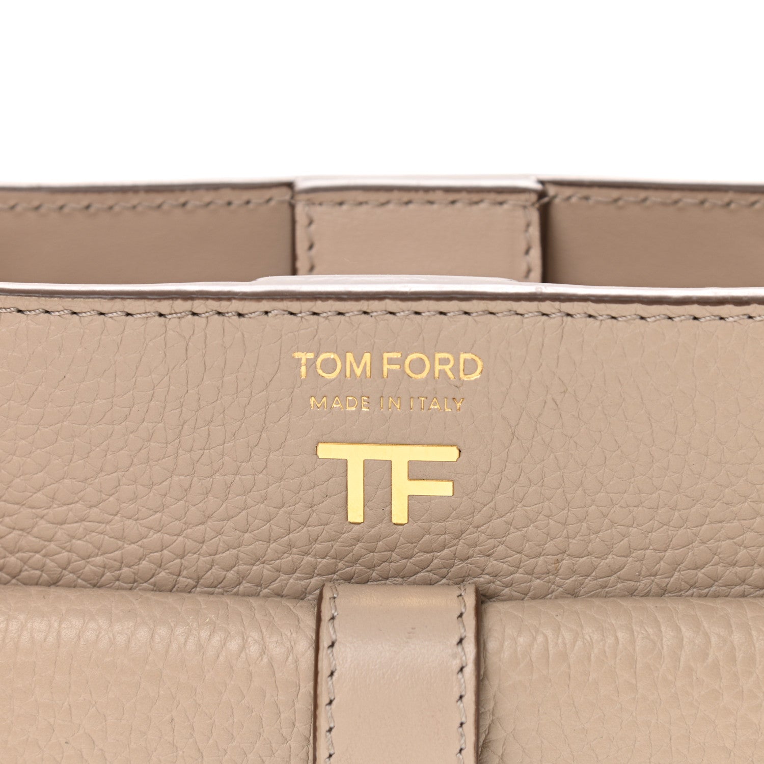 Tom Ford Grained Calfskin Rialto Crossbody Taupe 6 of 11