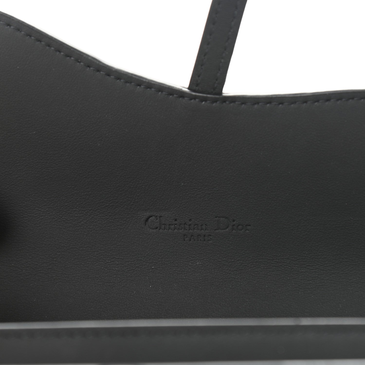 Christian Dior Ultra Matte Calfskin Saddle Chain Wallet Pouch Black 7 of 9