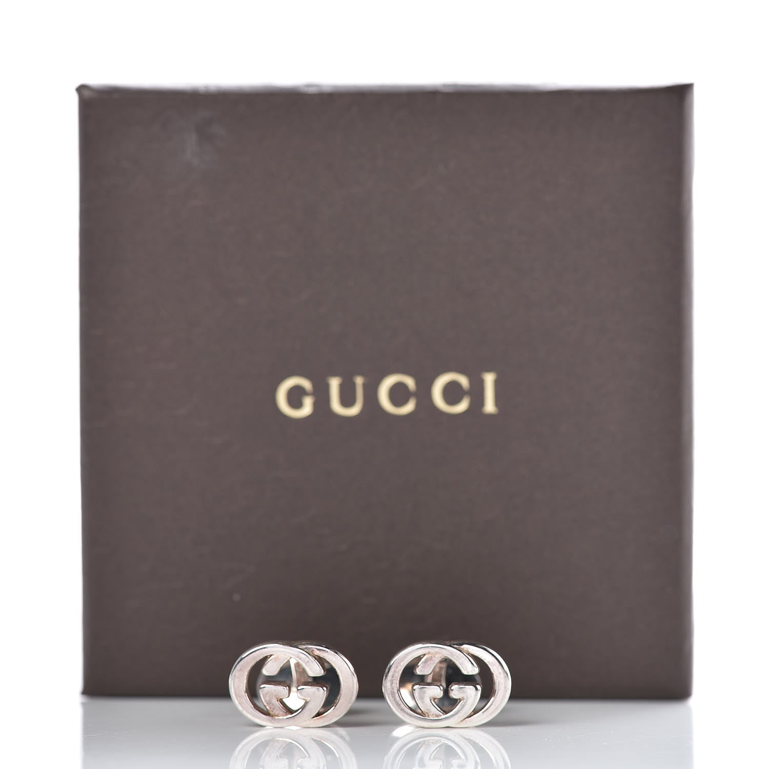 Gucci Sterling Silver Interlocking G Cufflinks 6 of 6