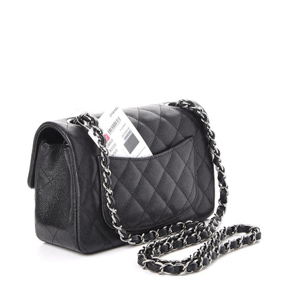 Chanel Iridescent Caviar Quilted Mini Rectangular Flap Black 3 of 8