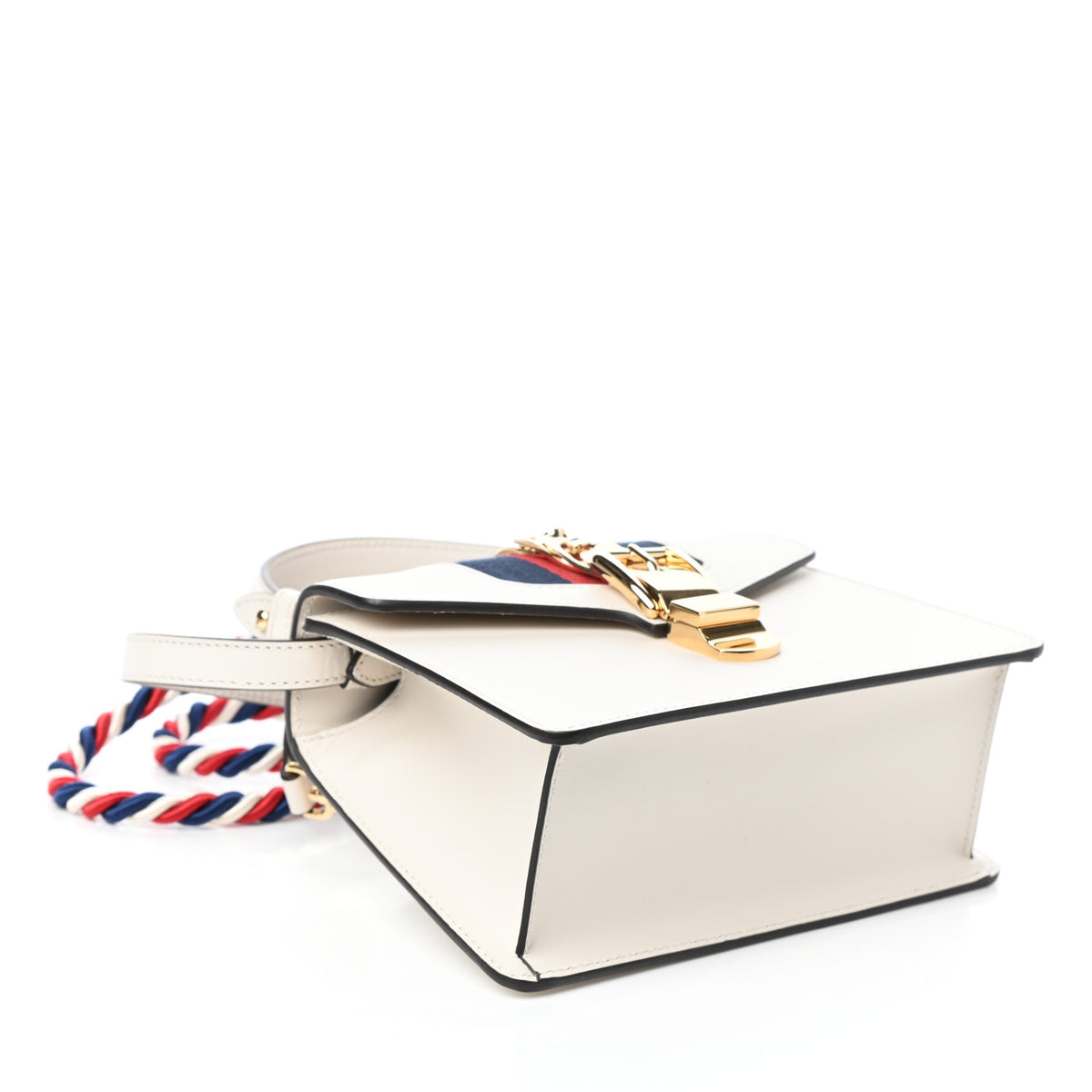 Calfskin Mini Sylvie Top Handle Bag White