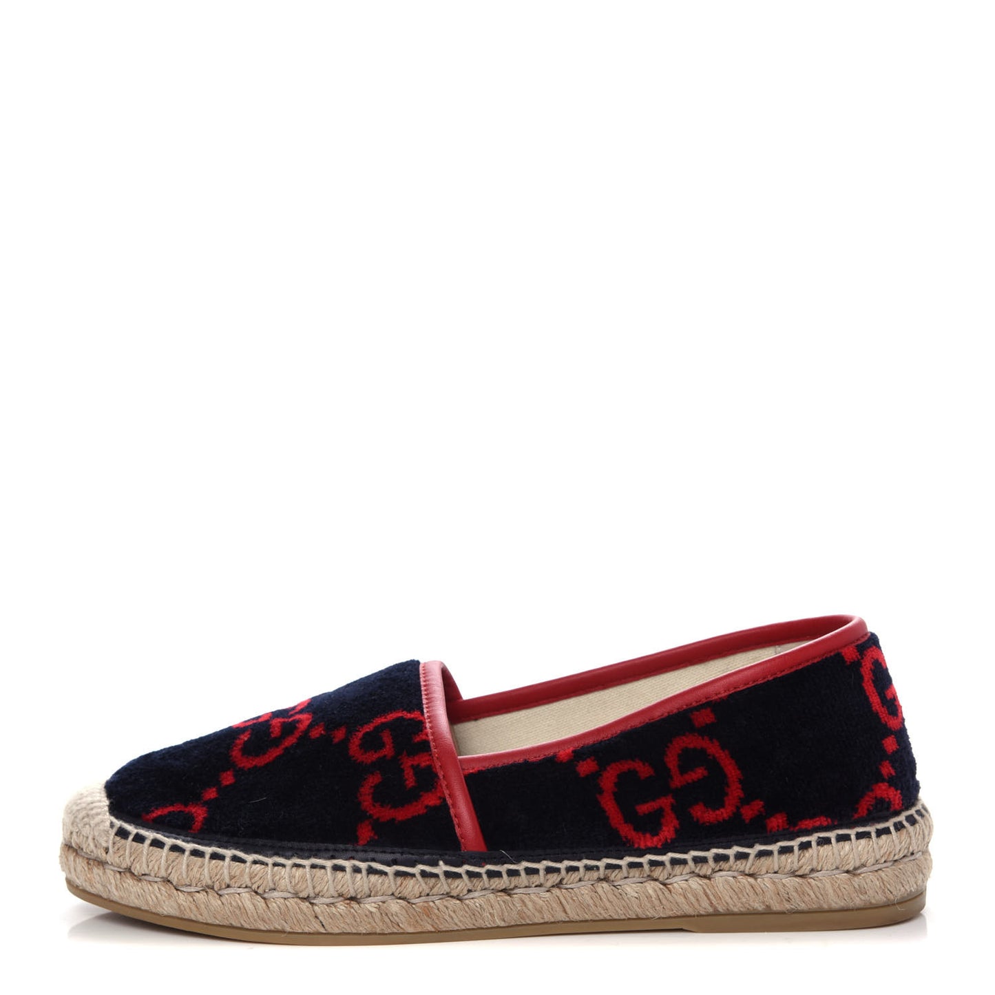 Terry Cloth GG Monogram Espadrilles 37 Blue Red