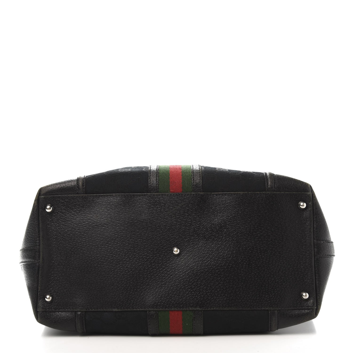 Gucci Monogram Web Large Treasure Boston Tote Black 4 of 25