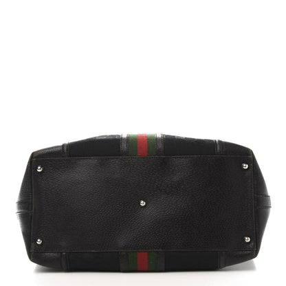 Gucci Monogram Web Large Treasure Boston Tote Black 4 of 25