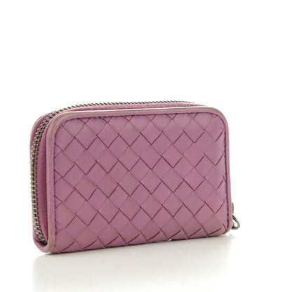 Bottega Veneta Nappa Intrecciato Zip Around Coin Purse Peony 3 of 8