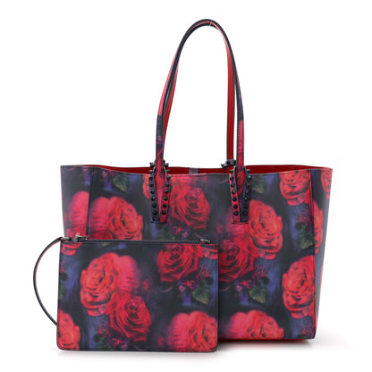Christian Louboutin Calfskin Soft Roses Small Cabata Tote Multicolor 2 of 11