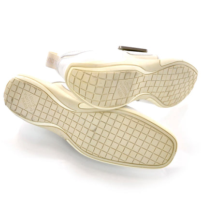 Louis Vuitton Leather Velcro Sneakers White 4 of 9