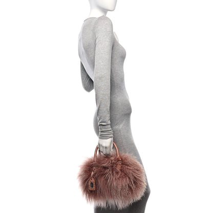 Fendi Monogolian Lamb Cuoio Romano Selleria Frame Bag Cipria 3 of 9