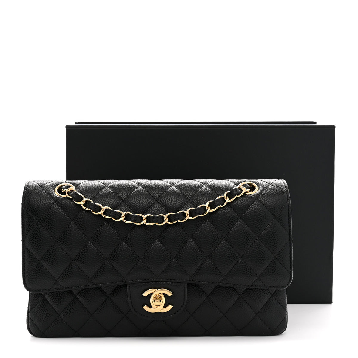 Chanel Caviar Quilted Medium Double Flap Black 11 of 11