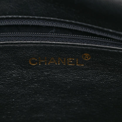 Chanel Lambskin Diagonal Quilted Tassel Camera Bag Black 6 of 9