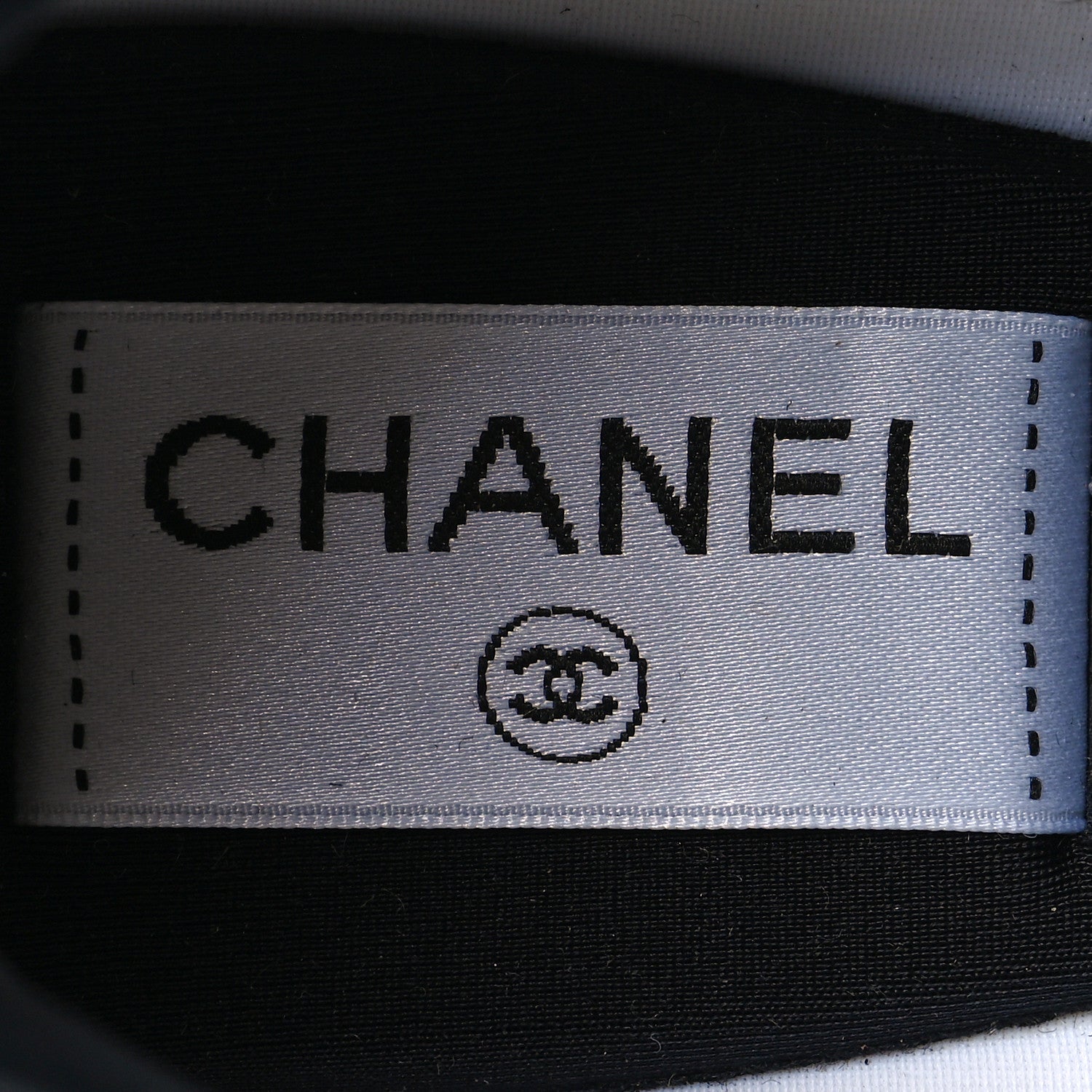 Chanel Fabric Suede Kidskin CC Sneakers 39.5 Navy White 7 of 9
