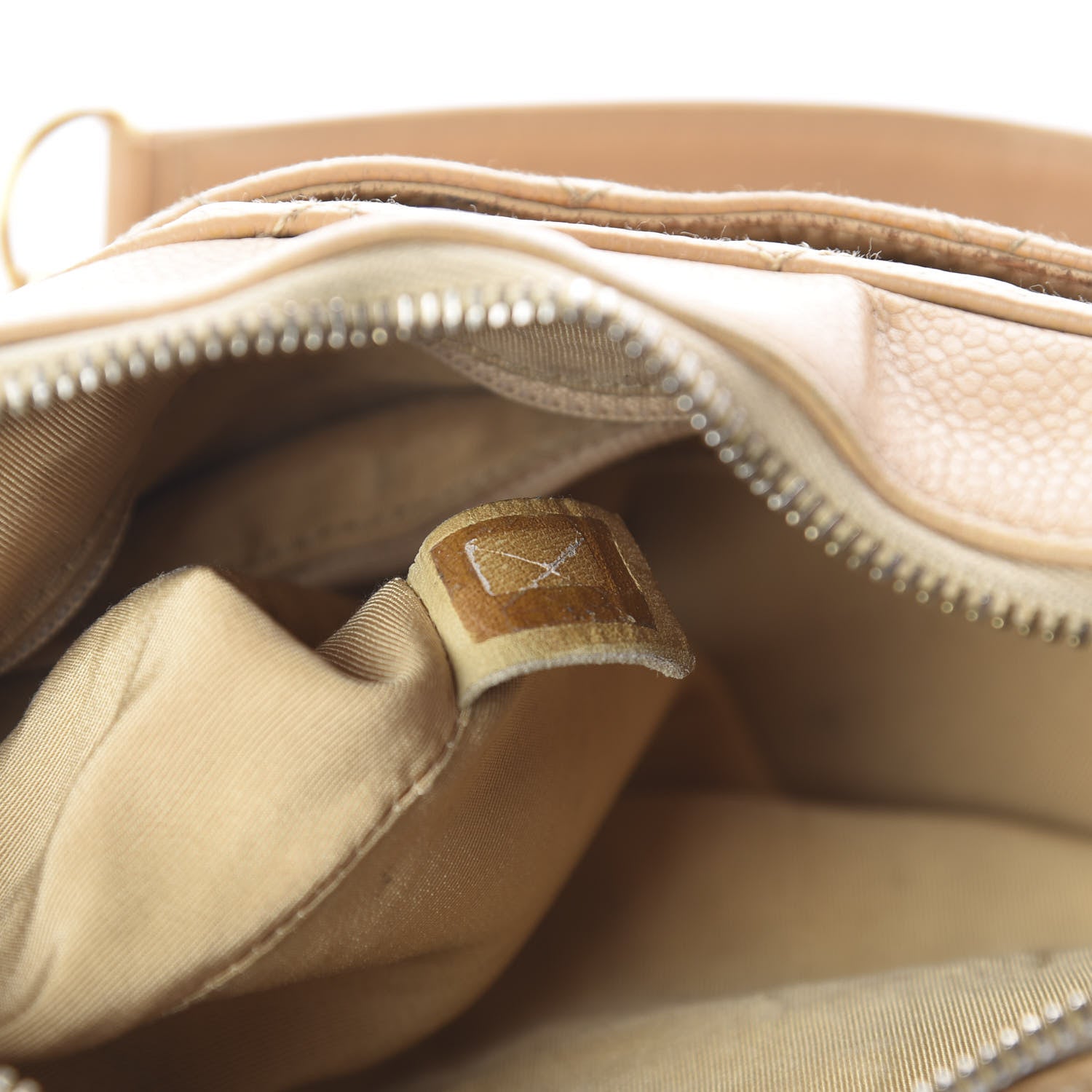 Chanel Caviar Quilted Timeless CC Shoulder Bag Beige 8 of 9