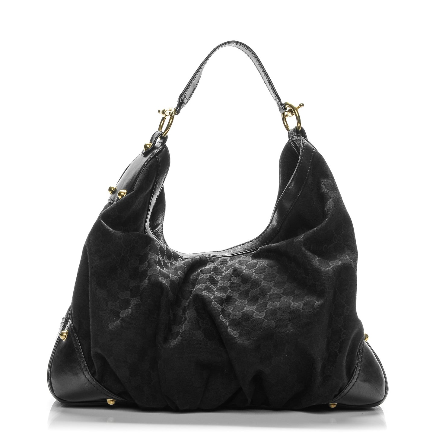 Monogram Large Jockey Hobo Black