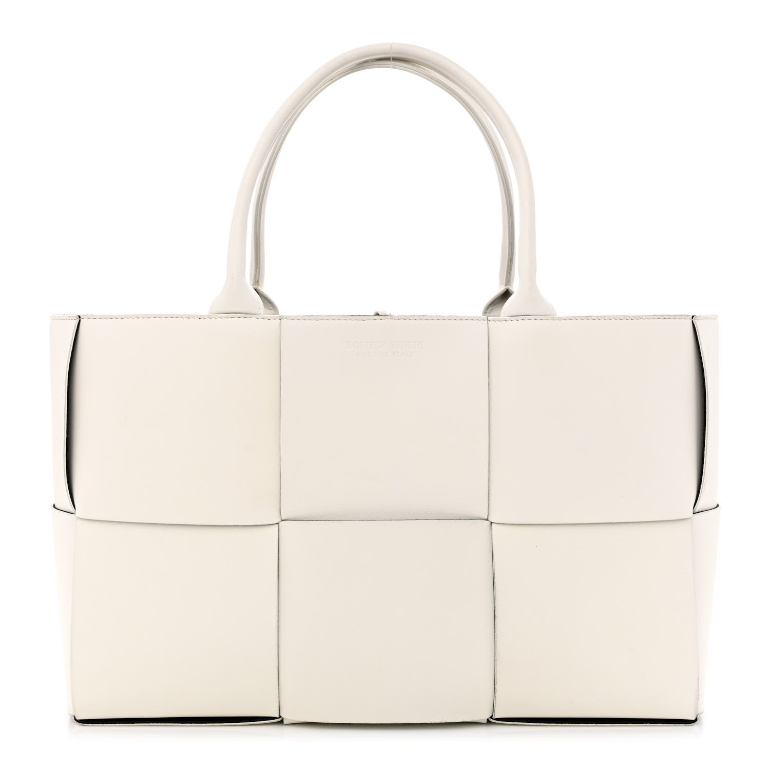 Bottega Veneta Nappa Maxi Intrecciato Medium Arco Tote White Black 3 of 11