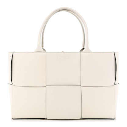 Bottega Veneta Nappa Maxi Intrecciato Medium Arco Tote White Black 3 of 11