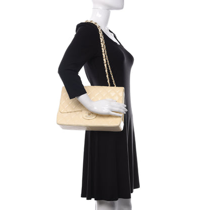Chanel Lambskin Quilted Jumbo Single Flap Ivory 2 of 15