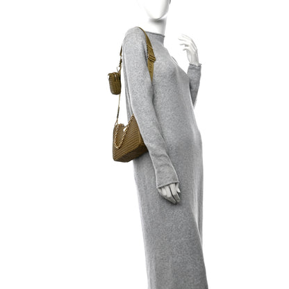 Prada Yarn Raffia Effect Crochet Re-Edition 2005 Shoulder Bag Olive Green 2 of 11
