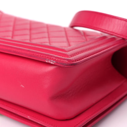 Chanel Lambskin Quilted Medium Boy Flap Fuchsia 11 of 17