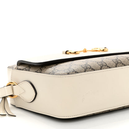 Gucci GG Supreme Monogram Small Horsebit 1955 Shoulder Bag Beige Mystic White 9 of 10