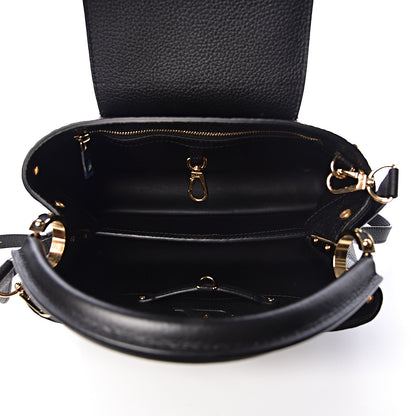 Louis Vuitton Taurillon Studded Capucines PM Black 6 of 11